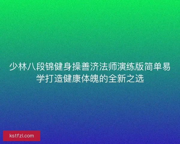 少林八段锦健身操善济法师演练版简单易学打造健康体魄的全新之选